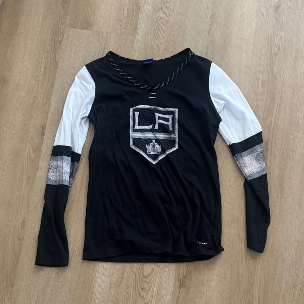 Black and White Long Sleeve LA Top